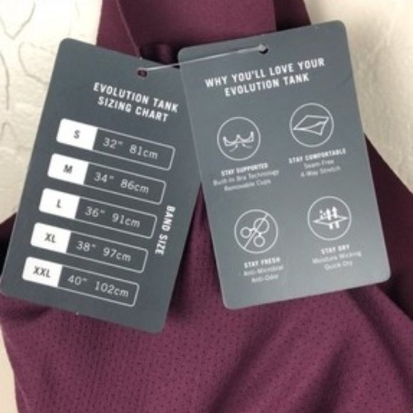 KNIX 34” Medium LuxeLift Tank Plum Built-In Bra - Picture 14 of 16